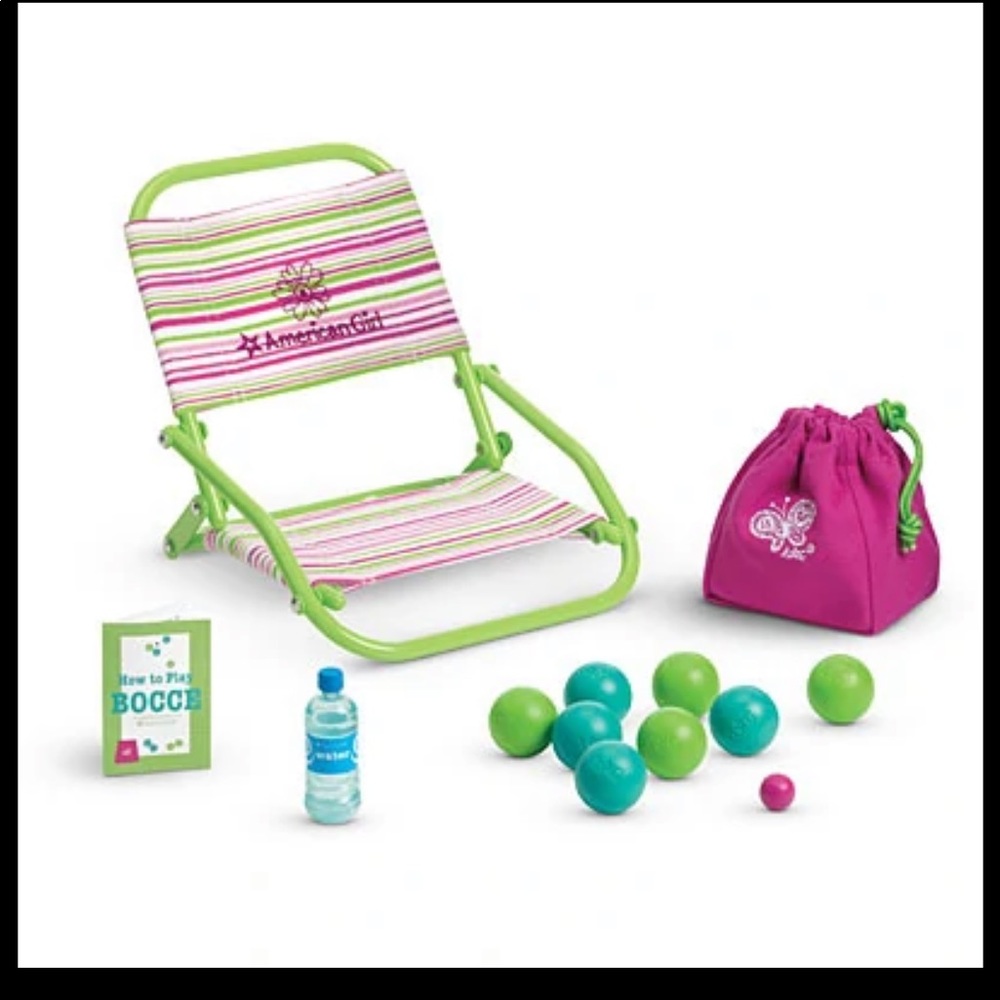 NIB American Girl Chair and Bocce Set